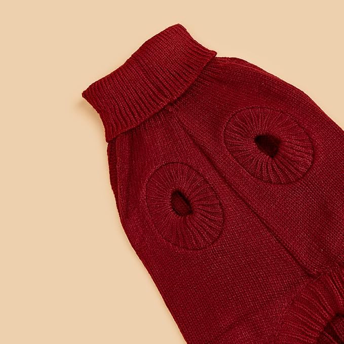 Dog Sweater for Small Medium Large Dogs - Warm Winter Turtleneck Knit Dog Sweaters Soft Pet Cat Clothes Christmas Coat Indoor Outdoor Use for Puppy Kitten Male Female Girl Boy Pets