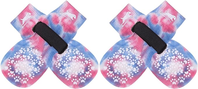 EXPAWLORER Anti Slip Dog Socks to Prevent Licking Paws, Dog Shoes for Hot Pavement, Dog Booties for Small Medium Large Senior Dogs, Traction Control Dog Boots & Paw Protectors for Hardwood Floors