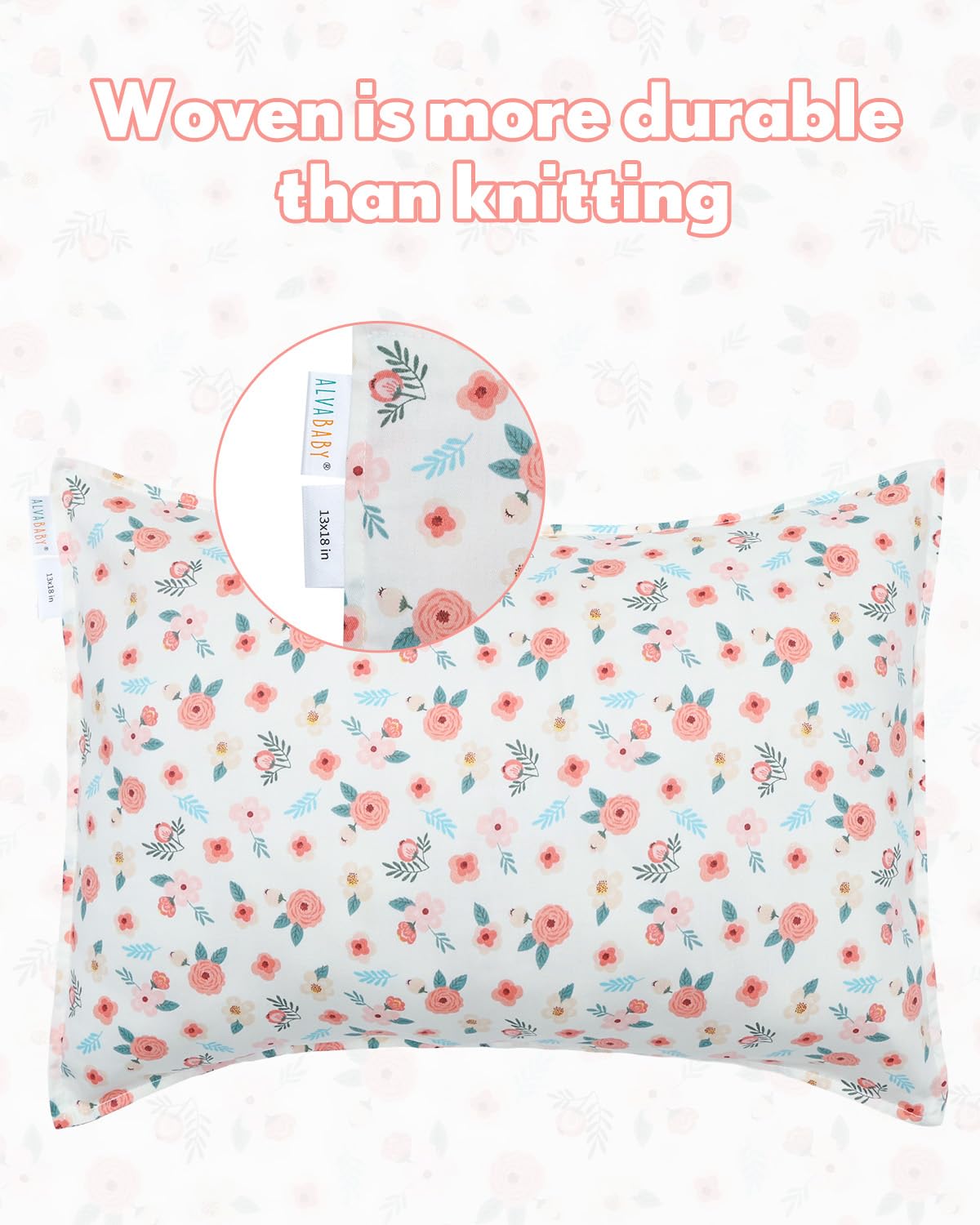 ALVABABY Toddler Pillowcases Fits 14x20in,13x18in Kids Cotton Baby 2 Packs Envelope Kids Pillow Cover for Boy Girl Sleeping Travel 2L-FTP17A