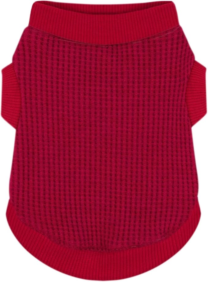 Cozy and Functional Dog Shirts for Small Puppies: Stretchable Wine Red Attire with Easy-On Design, Ideal for Chihuahuas and Yorkies - Enhance Comfort and Playfulness on Chill Days XX-Large