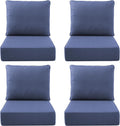 Luxury Outdoor Seat Cushion Set-22 x 24 x 6 Inch Outdoor Chair Cushions with Water Resistant & Removable Cover Outdoor Cushions for Patio Furniture Chair Sofa Couch