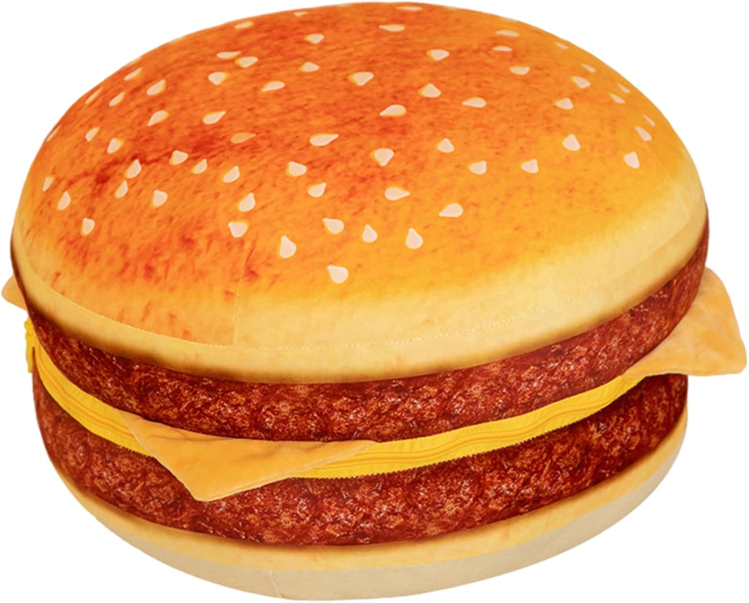 Round Chair Cushions 16x16x12 Inch Cute 3D Simulation Cheeseburger Comfortable Fluffy Soft Floor Cushions for Bedroom School Classroom Couch Sofa Decor Floor Pillows for Sitting