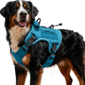 Heavy-Duty Tactical Dog Harness for Large Dogs, No Pull Adjustable Reflective Pet Vest with Molle System, K9 Military-Grade Control for Service Training, Outdoor & 10+ Breeds, Blue, XX-Large