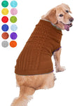 Dog Sweater for Small, Medium, Large Dogs - Warm Winter Turtleneck Pet Clothes for Cats and Puppies - Cute Classic Christmas Coat for Girls and Boys