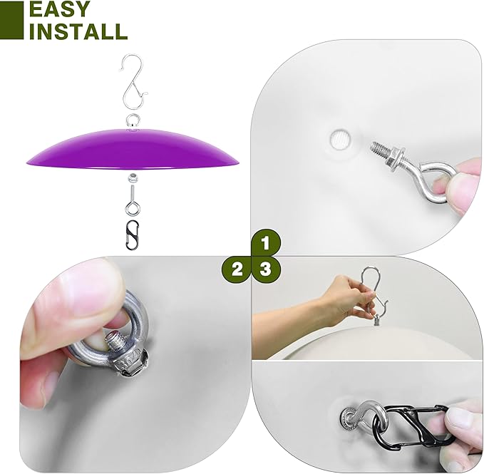 13" Bird Feeder Rain Cover,Bird House Dome,Hummingbird Feeder Guard,Proof for Shepherd's Hook Outdoors, (Purple), 1Pack