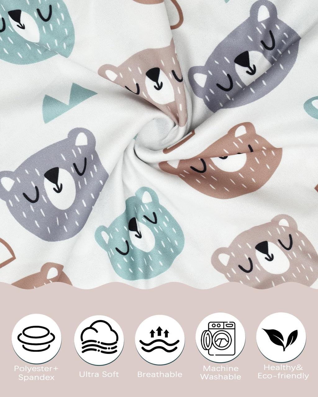 ALVABABY Toddler Pillowcases Stretchy Soft Kids Pillow Cover 2 Pack Fit 13"x 18" or 12"x16" Envelope for Girl Boy Sleepy Travel 2TPE31A