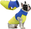 Idepet Dog Fleece Vest Sweater Zip Up Warm Pullover Dogs Jacket with D-Ring Leash Winter Cold Weater Coat Pet Sweatershirt Clothes Hoodie for Small Medium Dogs Boy Girl (Blue/Green, L)