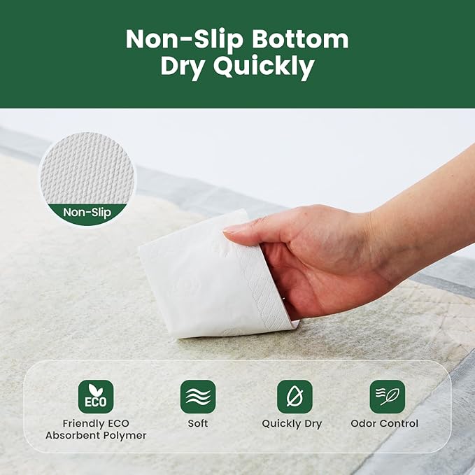 Gardner Pet 5XL 37"x54" Dog Pee Pads Extra Large, Super Absorbent & Leak-Proof Dog Potty Training Pads, Nop-Slip Bottom Puppy Pads, 50 Count Grey