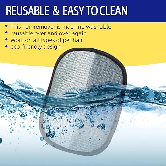 Pet Hair Removal Glove for Dogs & Cats-Upgraded Electrostatic Pet Hair Grooming Glove, Reusable Magic Brush Tool for Furniture, Couch, Carpet, Car Seats