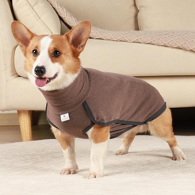 Dog Sweater Pullover Cold Weather Vest for Dogs Dog Sweatshirt & Jacket for Indoor and Outdoor Use (X-Large, Brown)