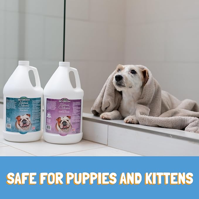 Bio-Groom Oatmeal Dog Shampoo-for Allergies and Itching, Cruelty-Free, Dog Bathing Supplies, Puppy Shampoo for Sensitive Skin, Made in USA, Anti-Itch Dog Products-2.5 Gallons