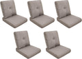 Patio Cushions for Outdoor Furniture - 22" x 25" x 4" UV Resistant Thick Foam Cushions Water Resistant Replacement Cushion for Outdoor Patio Furniture Chair/Sofa/Couch | Grey | 5-Pack |