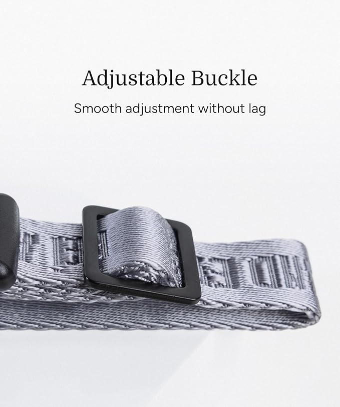 2025 New Edition, Fei & Eve MagEase Dog Collar - Patented Magnetic Buckles | Fur-Safe | Premium 210D Nylon | 450LB Escape-Proof | Adjustable Fit | Medium (Twilight Gray)