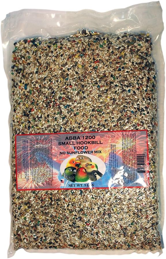 ABBA 1200 Small Hookbill No Sunflower Mix Bird Food 5lbs