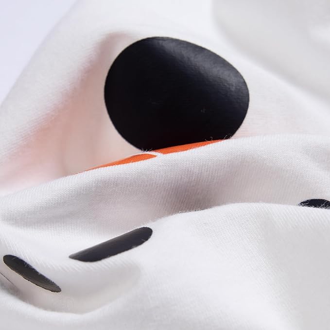 Fitwarm Snowman Dog Christmas Outfit, Holiday Dog Clothes for Small Dogs Boy Girl, Cute Pet Shirt, Black, White, Orange, XL