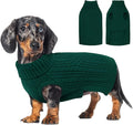 AOFITEE Small Dog Sweater, XS Dog Sweater Puppy Sweaters Girl Boy, Turtleneck Dogs Christmas Sweaters Pet Knitwear, Pet Sweatshirt Warm XSmall Fall Clothes for Yorkie, Chihuahua, Shih-tzu, Green XS