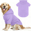 3XL Dog Sweaters for Large Dogs,Dog Hoodie,Cozy Fleece Interior Sweatshirt with Hood & Pocket,Leash Hole,Pet Clothes Sweater for Small,Medium,and Large Dogs,Light Purple&3XL