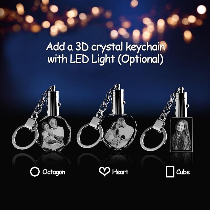 3D Crystal Photo, Personalized Dog, Cat Memorial Gifts for Pet Owners. Gift Box Included, Customized Laser Etched Crystal Photo (Small Portrait)