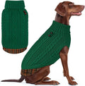 KYEESE Dog Sweater Soft Pullover Dog Sweaters for Medium Dogs Boy Stretchy Knitwear Cat Clothes Comfy Pet Coat for Fall Winter Cold Weather Warm Turtleneck Medium Dogs Sweater with Gingham Patchwork