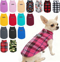 BEAUTYZOO Dog Fleece Vest Sweater Winter Jacket for Small and Medium Dogs with D-Ring Leash Cold Weather Coat Hoodie for XS S M Dogs Boy or Girls, Pink Buffalo S