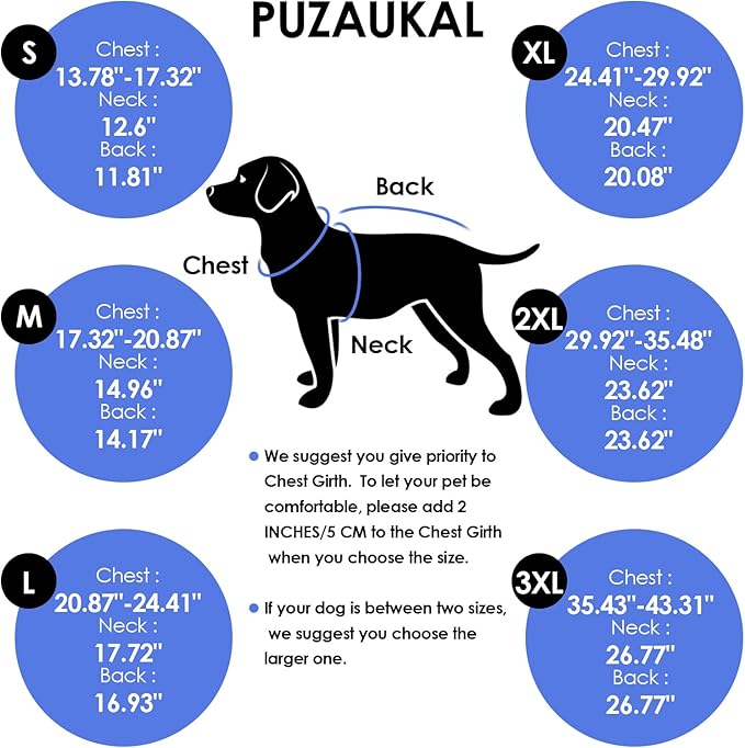 Dog Coat, Small Dog Jacket, Windproof Dogs Puffer Jacket, Fleece Lined Warm Dogs Winter Coat with Harness Hole (Blue S)