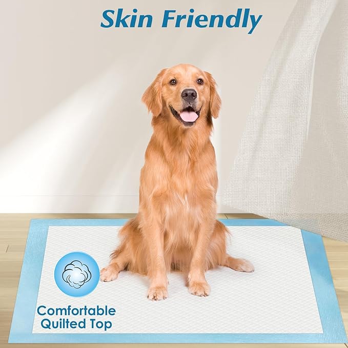 100 Count 22” x 22” Super Absorbency Disposable Underpads, Leakproof Quick Drying Disposable Pads for Baby, Puppy and Adults, Puppy Pads, Cat Pee Pads for Dogs, Potty Puppy Training Pads