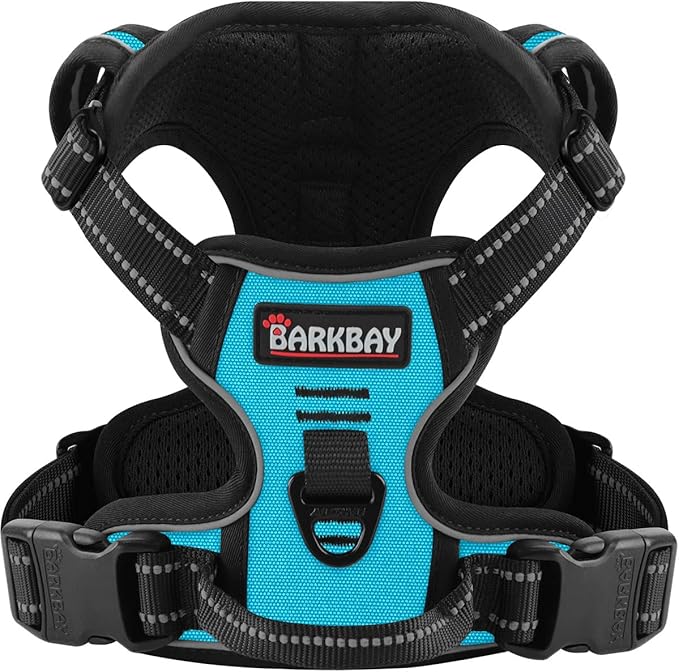 BARKBAY Dog Harness No Pull for Small Dogs - Adjustable, Reflective, Comfortable, No Choke, Heavy-Duty - Perfect for Outdoor Training, Walking, and Hiking - Strong & Durable - XS & Blue