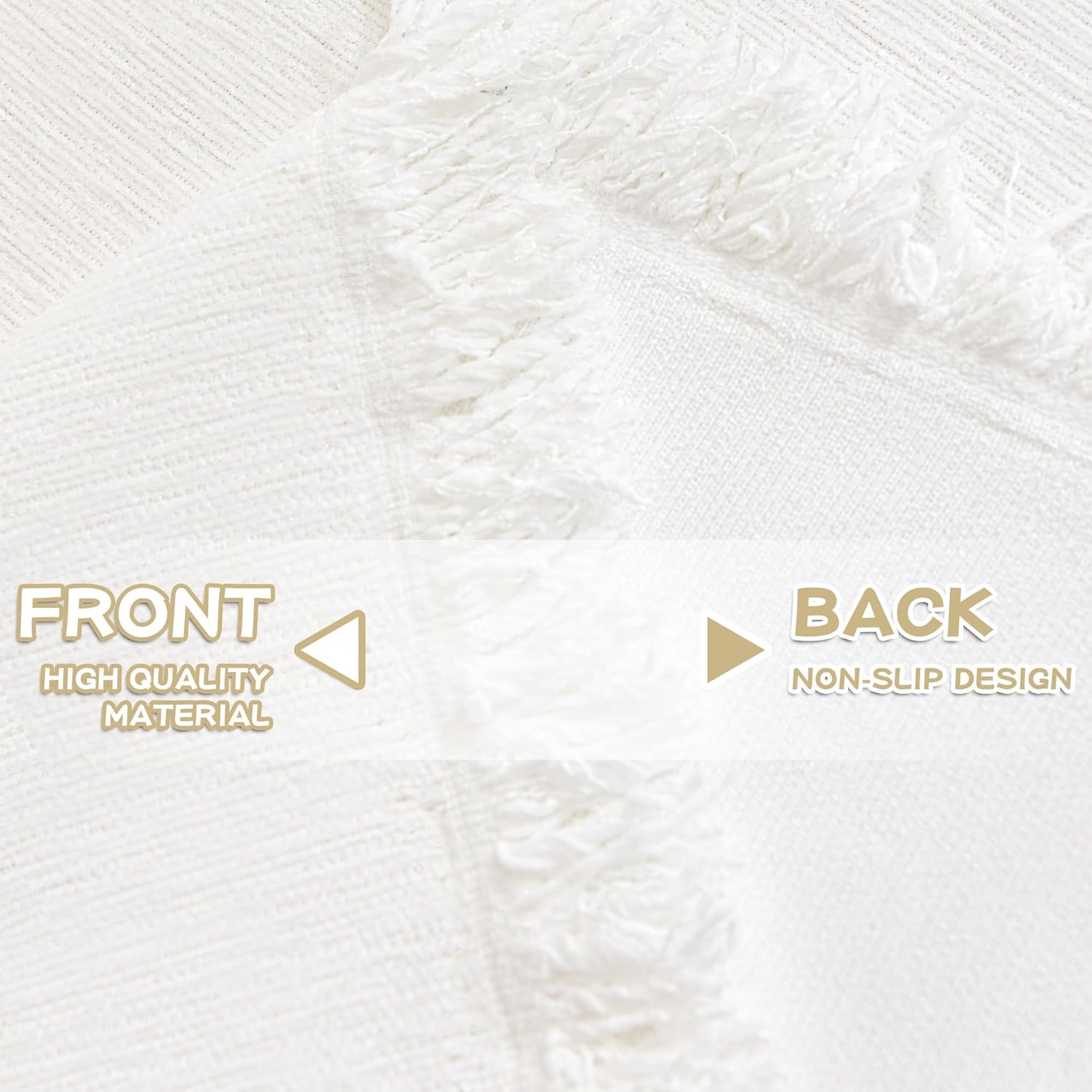 MYSKY HOME Chair Couch Covers - Sectional Couch Covers for Pet, Non Slip Soft Couch Cover, Washable Furniture Protector with Tassel Sofa Throws, Living Room, 71"x91", White