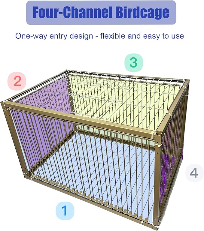 15" H Chicken Pigeon Trap Cage Birdcage Small Animal Trap Cage with Escape-Proof Design for Bird Turkey Duck Dove (23.6" L x 23.6" W x 15.7" H)