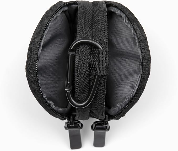 Snackpack Double Insulated Dog Treat Pouch - Holds 1.5 Cups - Dog Training and Walks Snack Bag, Two Pockets for Dry or Wet Treats, Attaches to Leash, Belt, or Bag - Heather Grey