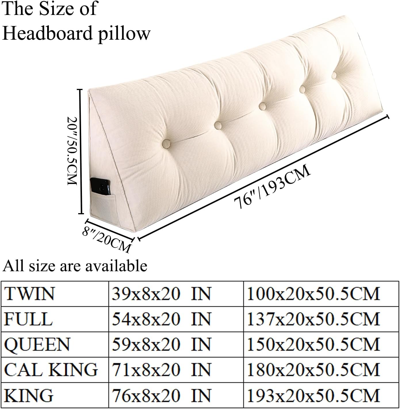 SAMTY Husband headboard Pillow Large Back Rest Support Reading Pillows for Sitting in Bed for Adults Triangle Velvet Wedge Pillow headboard King Size, Grey