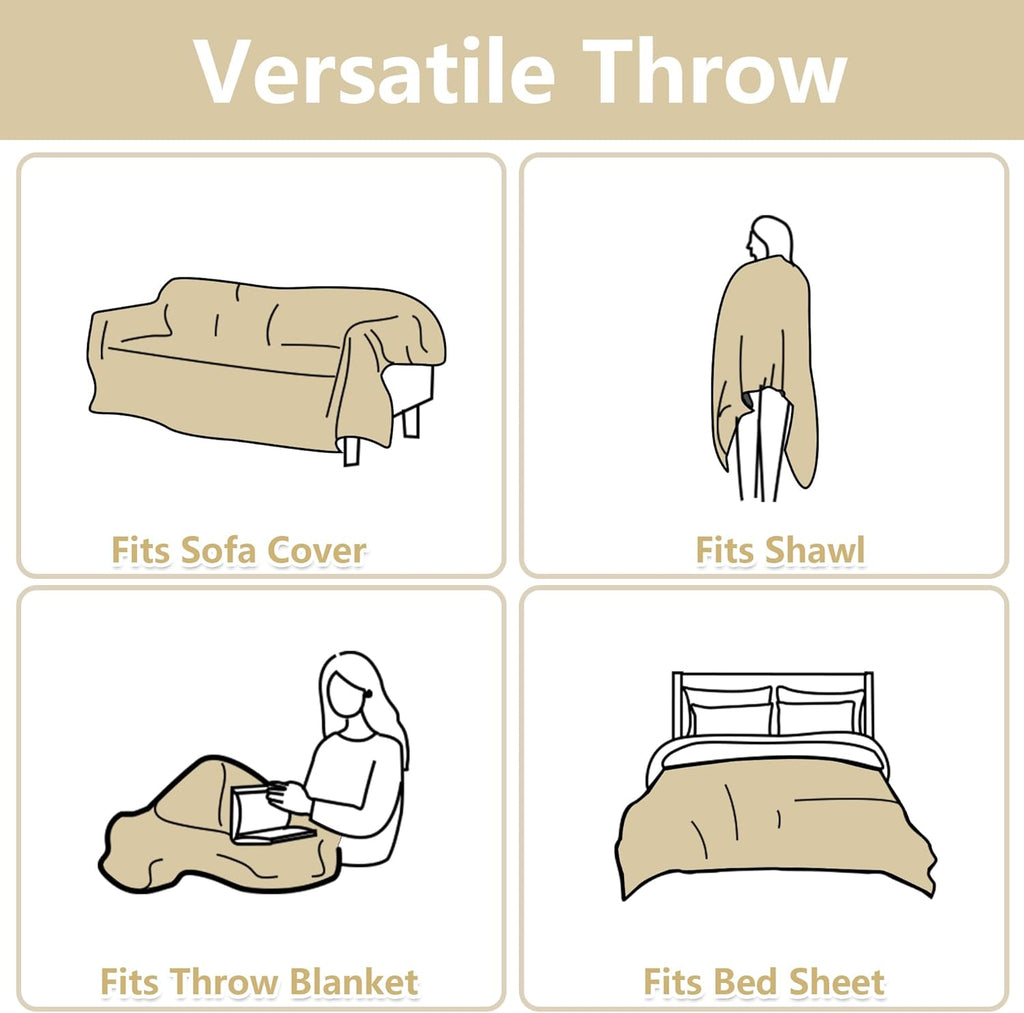 MYSKY HOME Chair Couch Covers Sectional Couch Covers for Pet Sofa Covers Non Slip Soft Couch Sofa Cover, Washable Furniture Protector Sofa Slipcover with Tassel Sofa Throws, 71"x91", Chocolate