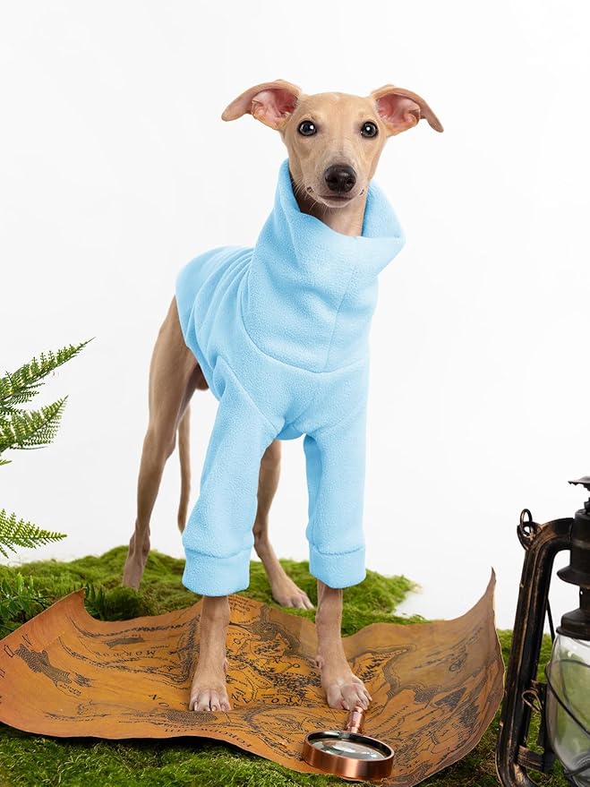 Dog Fleece Sweater Turtleneck Long Sleeve Pullover Sweatshirt Warm Puppy Clothes for Small Medium Dogs