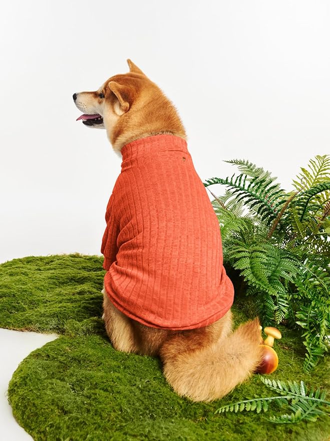 Dog Turtleneck Knitted Shirt Stretchy Pullover Sweater Winter Warm Puppy Clothes for Small Medium Dogs