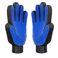 1 Pair [2-in-1] Pet Hair Removal Gloves - Five Finger Massage Design Pet Beauty Gloves, Suitable for pet dogs and cats to prevent hair tanglings(Dark blue)