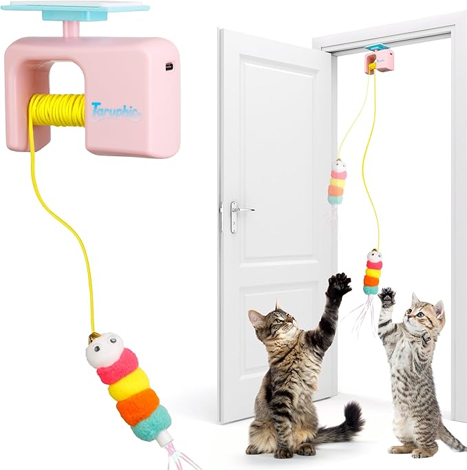 Interactive Cat Toy for Indoor Cat,Automatic Door Hanging Cat Toy with Detachable Design,Kitten Toys for Indoor Cats Self Play,3.27 * 1.69 * 2.76Inch