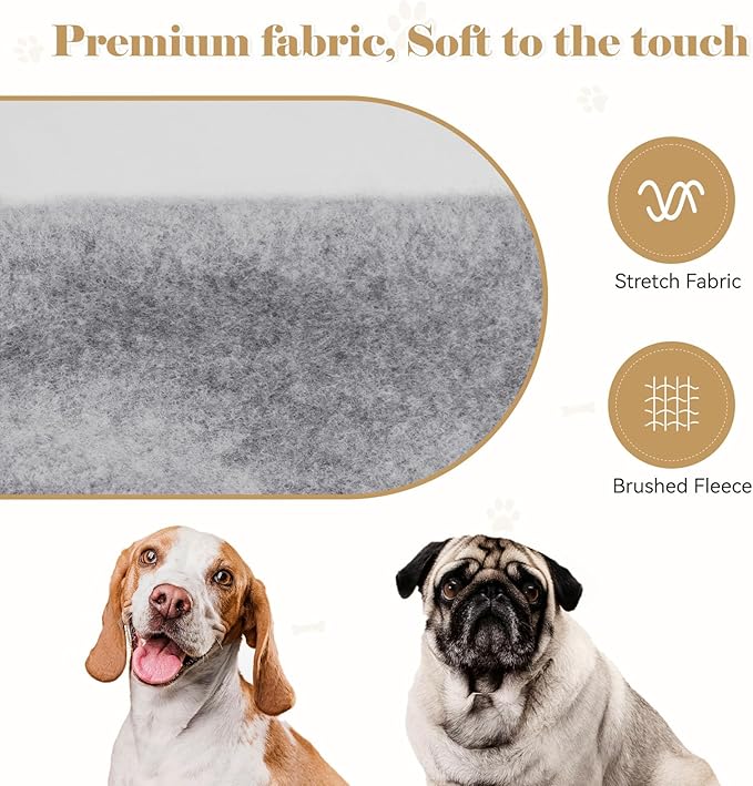 Dog Hoodie Sweater Solid Soft Brushed Fleece Dog Clothes with Pocket(Grey-XXL)