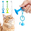 Li & Zhao Interactive Cat Toy - 3 PCS Cat Bell Toy Lightweight Cat Toys for Indoor for Kitten Training and Play Adhesive Rocking Toy with Bell Kitten Play Chase Exercise Physical Stimulation(3 Colors)