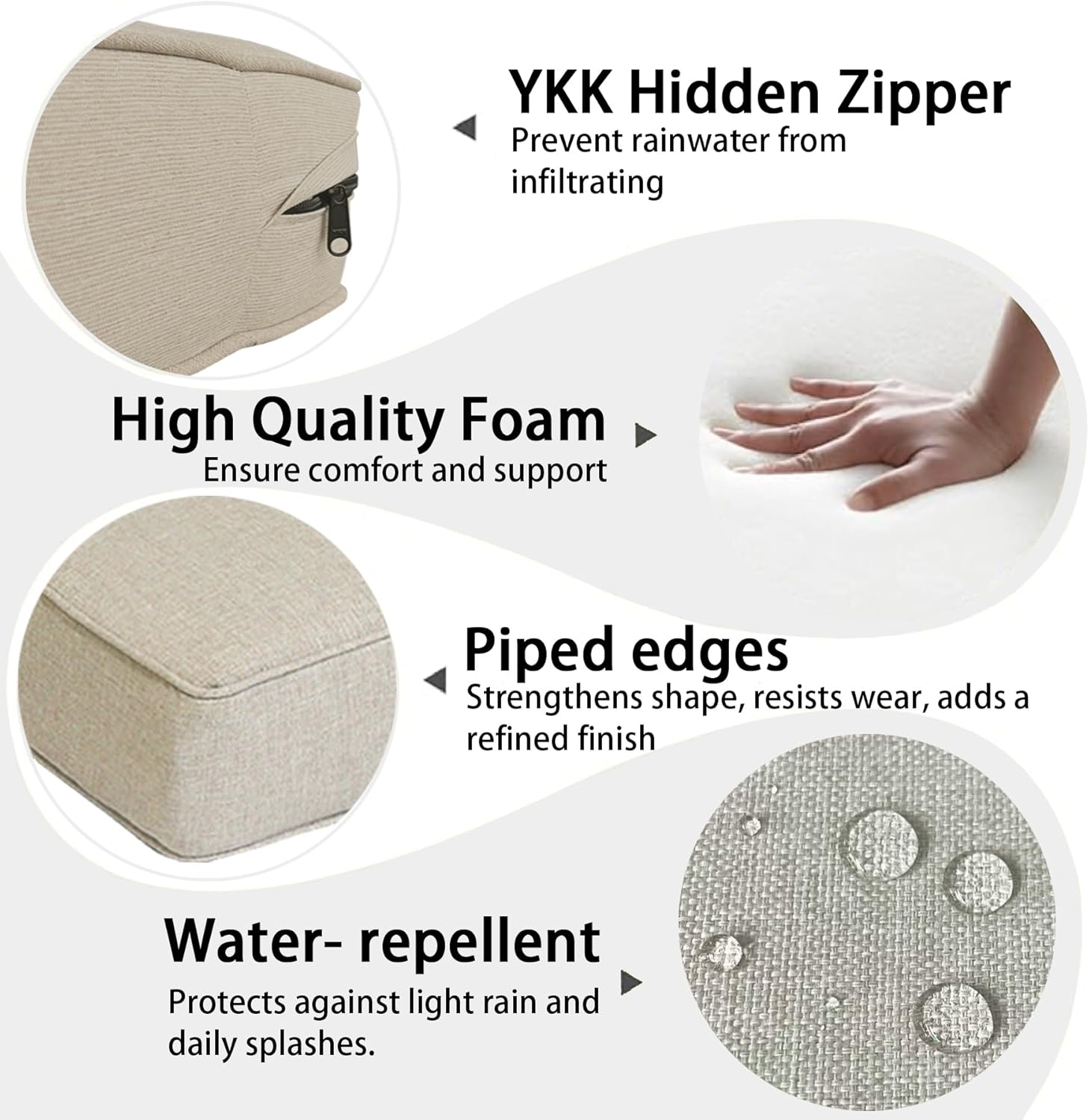 Outdoor 22x24 Inch Deep Seat Patio Cushion Set Outdoor Chair Cushions with Fade Resistant and Removable Cover for with Most Patio Furniture and homedepot Furniture Riverbed 2Sets