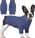 Dog Sweaters for Small Medium Large Dogs Girl, Classic Turtleneck Pet Sweater for Dogs, Thermal Doggy Winter Coat, Warm Dog Shirt Outfits, Double Knitting Collar for Outdoor Playing (Gray Blue, M)
