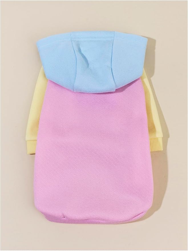 QWINEE Basic Dog Hoodie Sweatshirt Puppy Sweater Warm Cat Costumes Pet Clothes for Chihuahua Puppy Kitten Small Medium Dogs Pink X-Small