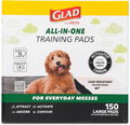 Glad for Pets Black Charcoal Puppy Pads - Super Absorbent Disposable Dog Pee Pads, Potty Training Pads, and Pet Supplies - Dog Pee Pads for Crate Training and Indoor Use 23" x 23" - 150 Count