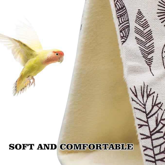 2 Pack Hanging Winter Warm Bird Nest House, Comfortable Bird Bed for Cage, Hanging Hammock for Budgies, Cockatiels, Lovebirds, Conures, Quakers, Small to Medium Birds