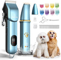 Dog Grooming Kit, Dog Clippers for Grooming for Thick Curly Coats, Professional Pet Hair Shaver Paw Trimmer Cordless Rechargeable Low Noise for Dogs Cats Animals Face Ear