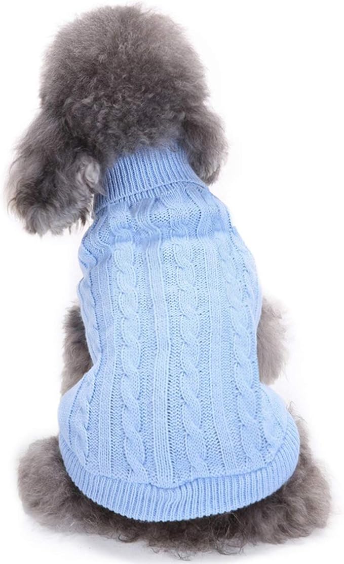 Dog Sweater, Warm Dog Sweaters for Small Dogs Medium Large Dogs, Cute Winter Classic Turtleneck Pet Sweater Cat Sweater Dog Clothes Coat Dog Christmas Sweaters for Girls Boys Dog Puppy Cat