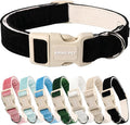 ARING PET Dog Collar-Cotton Black Dog Collar for Small Dogs, Adjustable Lightweight Pet Collars with Quick Release Buckle for Small Medium Large Dog