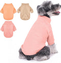 Dog Sweater, 3 Pack Dog Sweaters for Small Dogs Girl Boy, Ultra Soft Warm Puppy Clothes Dog Coat for Winter (Peach+Lt Camel+Pink, Large)