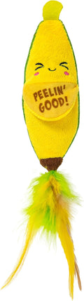 Catstages Peelin' Good Banana Kicker Dental Catnip Toy, Yellow