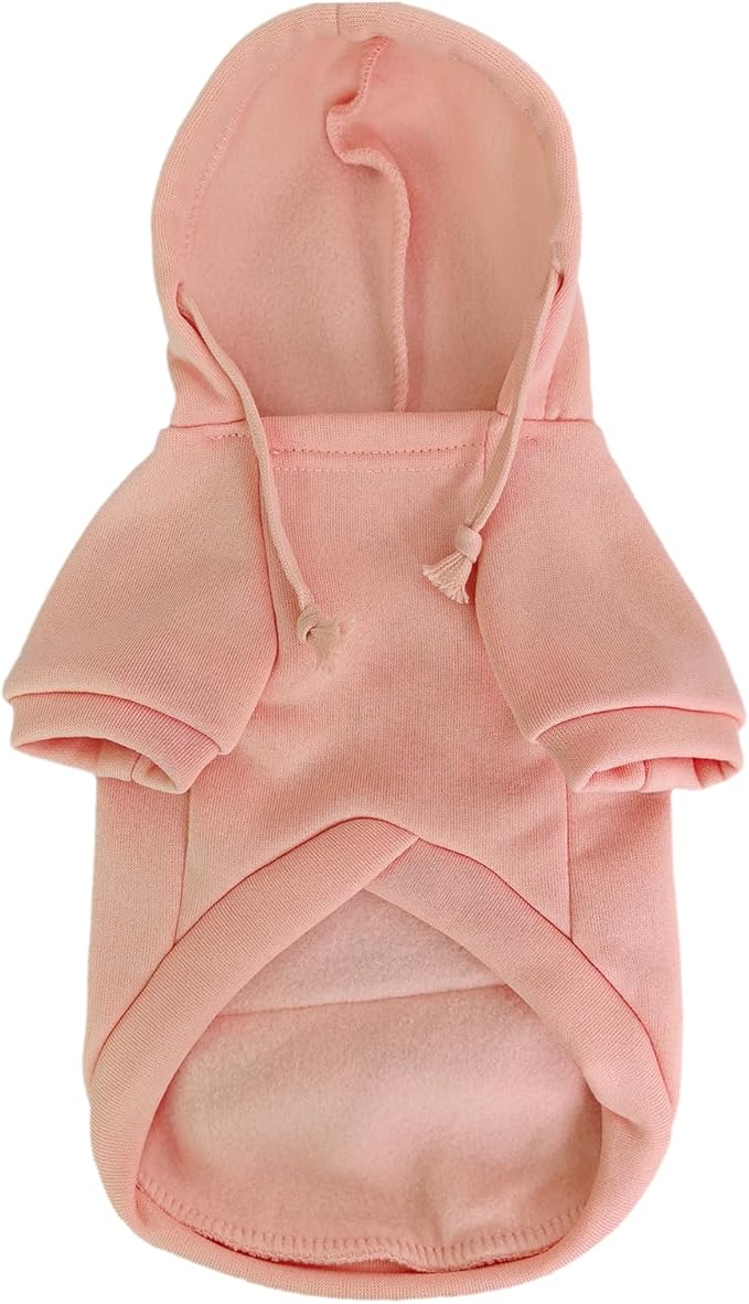 Jecikelon Pet Dog Cold Weather Coat with Pocket Winter Dog Hoodie Warm Puppy Clothes for Small Dogs Chihuahua Clothing (Pink, X-Small)