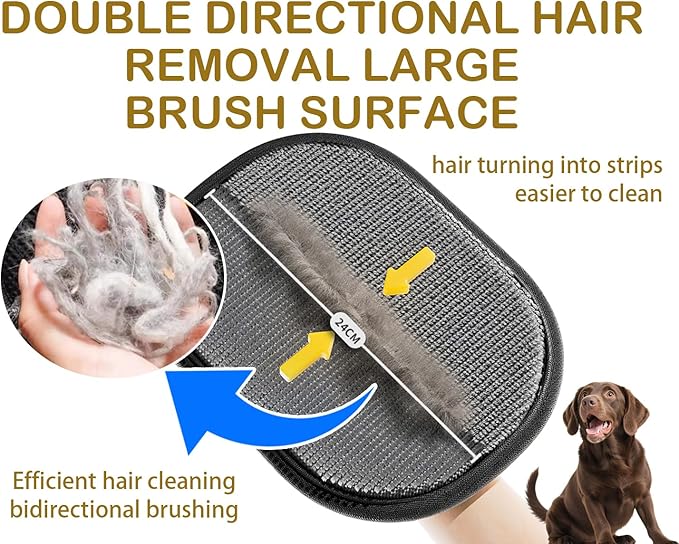 New Upgraded Version pet Hair Removal Gloves for Dogs and Cats, Reusable Static pet Hair Gloves, pet Hair Cleaning Tools for beds, Clothes, Carpets, Sofas, Curtains